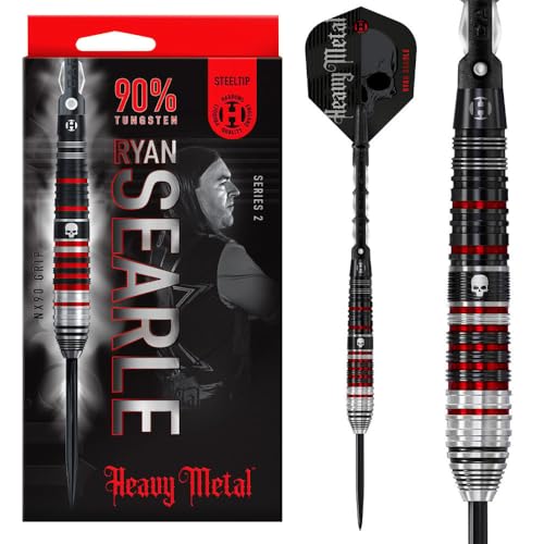 HARROWS Ryan Searle „Heavy Metal“ Serie 2-Spieler-Dart-Set I Professionelle Dartpfeile mit 90% Wolframstahlspitze, ALLE Gewichte I 10-teiliges Set (32g) HARROWS Ryan Searle „Heavy Metal“ Serie 2-Spieler-Dart-Set I Professionelle Dartpfeile mit 90% Wolframstahlspitze, ALLE Gewichte I 10-teiliges Set (32g) von Harrows