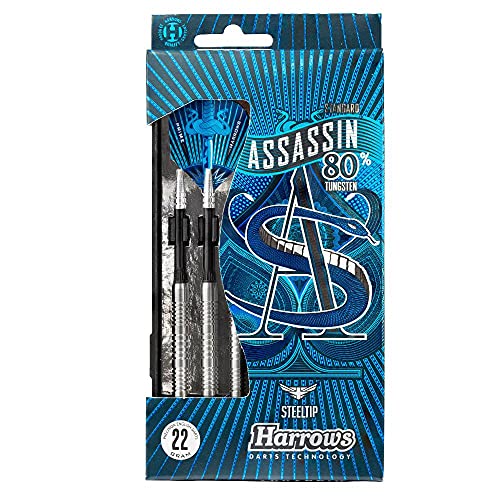 Harrows Assassin Tungsten Pro Darts | Steel Tip Darts Set mit Tragekoffer | 18-40g Alle Gewichte | Inklusive Alamo Shafts, 100 Micron Prime Flights und Reisekoffer (23GR) Harrows Assassin Tungsten Pro Darts | Steel Tip Darts Set mit Tragekoffer | 18-40g Alle Gewichte | Inklusive Alamo Shafts, 100 Micron Prime Flights und Reisekoffer (23GR) von Harrows