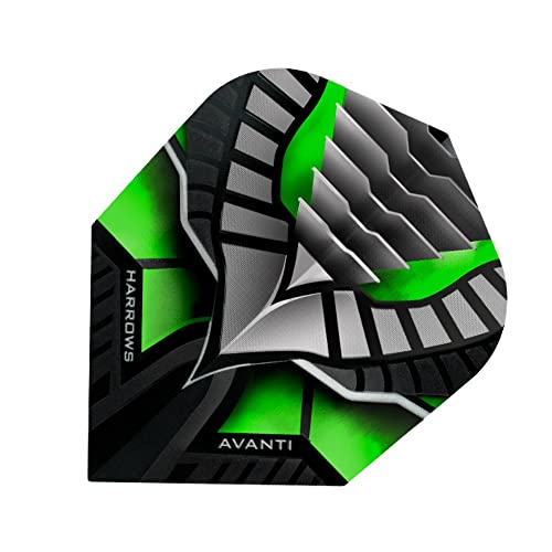 Harrows Avanti Dart-Flights – 100 Mikron – Standard (grün, 1 Set) von Harrows