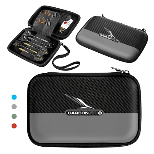 Harrows Darttasche Carbon ST Pro 6 | Dart Case Dartshalter I Darts Case fasst 6 Darts | Schützendes Eva-Material | für 6 Darts komplett montiert und Dart-Zubehör I Schwarz Grau Harrows Darttasche Carbon ST Pro 6 | Dart Case Dartshalter I Darts Case fasst 6 Darts | Schützendes Eva-Material | für 6 Darts komplett montiert und Dart-Zubehör I Schwarz Grau von Harrows