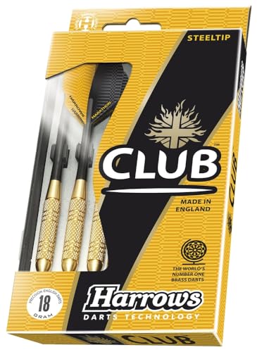HARROWS Club Brass Dartpfeile mit Stahlspitze, 26g HARROWS Club Brass Dartpfeile mit Stahlspitze, 26g von Harrows