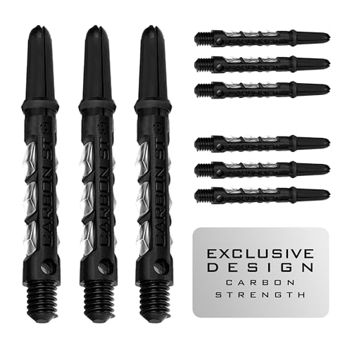 Harrows Dartpfeile 3 Sets Carbon ST Dartschäfte – insgesamt 9 Dartschäfte – mittel, Midi & kurz – robuster Carbon-Verbundstoff, mittelklar Harrows Dartpfeile 3 Sets Carbon ST Dartschäfte – insgesamt 9 Dartschäfte – mittel, Midi & kurz – robuster Carbon-Verbundstoff, mittelklar von Harrows