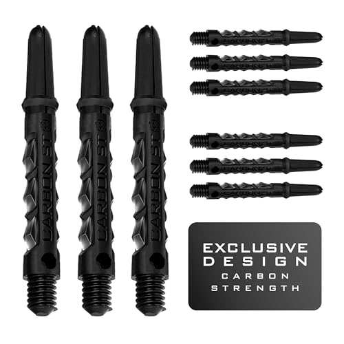 Harrows Dartpfeile 3 Sets Carbon ST Dartschäfte – insgesamt 9 Dartschäfte – mittel, Midi & kurz – robuster Carbon-Verbundstoff – kurz schwarz Harrows Dartpfeile 3 Sets Carbon ST Dartschäfte – insgesamt 9 Dartschäfte – mittel, Midi & kurz – robuster Carbon-Verbundstoff – kurz schwarz von Harrows