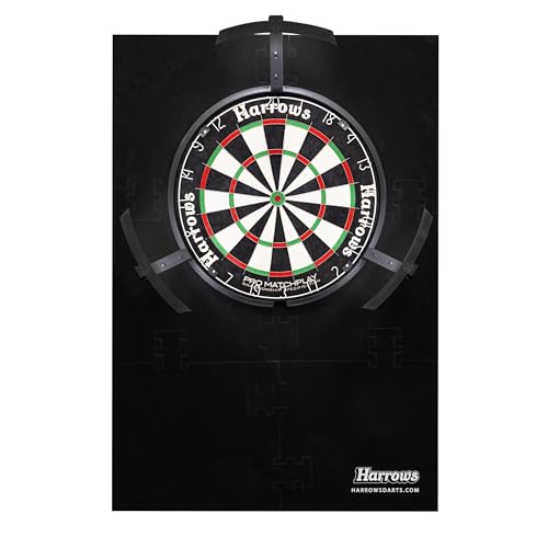 Harrows Dartscheibe Surround Ring XL I 6 Stück I Einfache Montage I Wandschutz Extra 6000 cm Schutz I 140% Größer als Standard I Doppelseitig für lange Lebensdauer Harrows Dartscheibe Surround Ring XL I 6 Stück I Einfache Montage I Wandschutz Extra 6000 cm Schutz I 140% Größer als Standard I Doppelseitig für lange Lebensdauer von Harrows