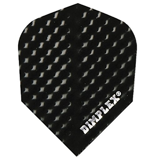 Harrows Dimplex geprägte Dart-Flights, 75 Mikron, Standard, 10 Sets (30 Stück) (schwarz) von Harrows