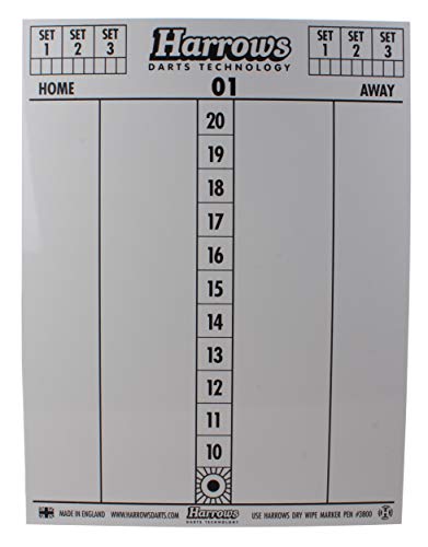 Harrows Dry Wipe Darts Scoreboard + 4 Stifte / Pens Harrows Dry Wipe Darts Scoreboard + 4 Stifte / Pens von Harrows