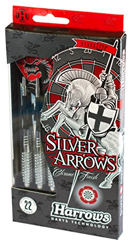 Harrows Herren Dartpfeile mit silbernen Pfeilen, 26 g, Silber von Harrows