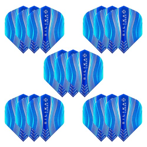 Harrows LUMEN Nr. 2 | Set mit 5 Premium extra starken Dart-Flights in Standardform (15 Flights) (blau) von Harrows