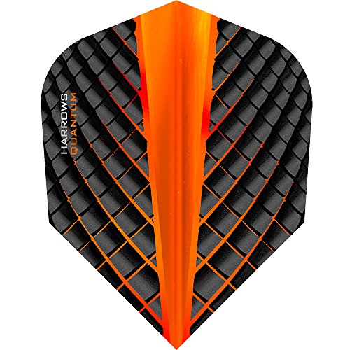 Harrows Quantum Dart Flights, 100 Micron – Standard – 3D Effekt – 1 Set (3), Orange von Harrows