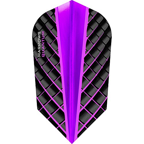 Harrows Quantum Dart-Flights, 100 Mikron, dünn, 3D-Effekt, 5 Sets (15 Stück) (lila) von Harrows