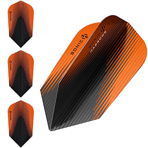 Harrows Sonic X-Dart Flights, 100 Micron – Slim – 1 Set (3), Orange von Harrows