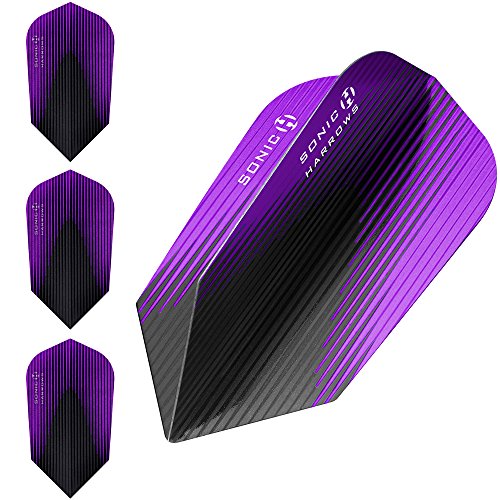 Harrows Sonic X-Dart Flights, 100 Micron – Slim – 5 Sets (15), violett von Harrows