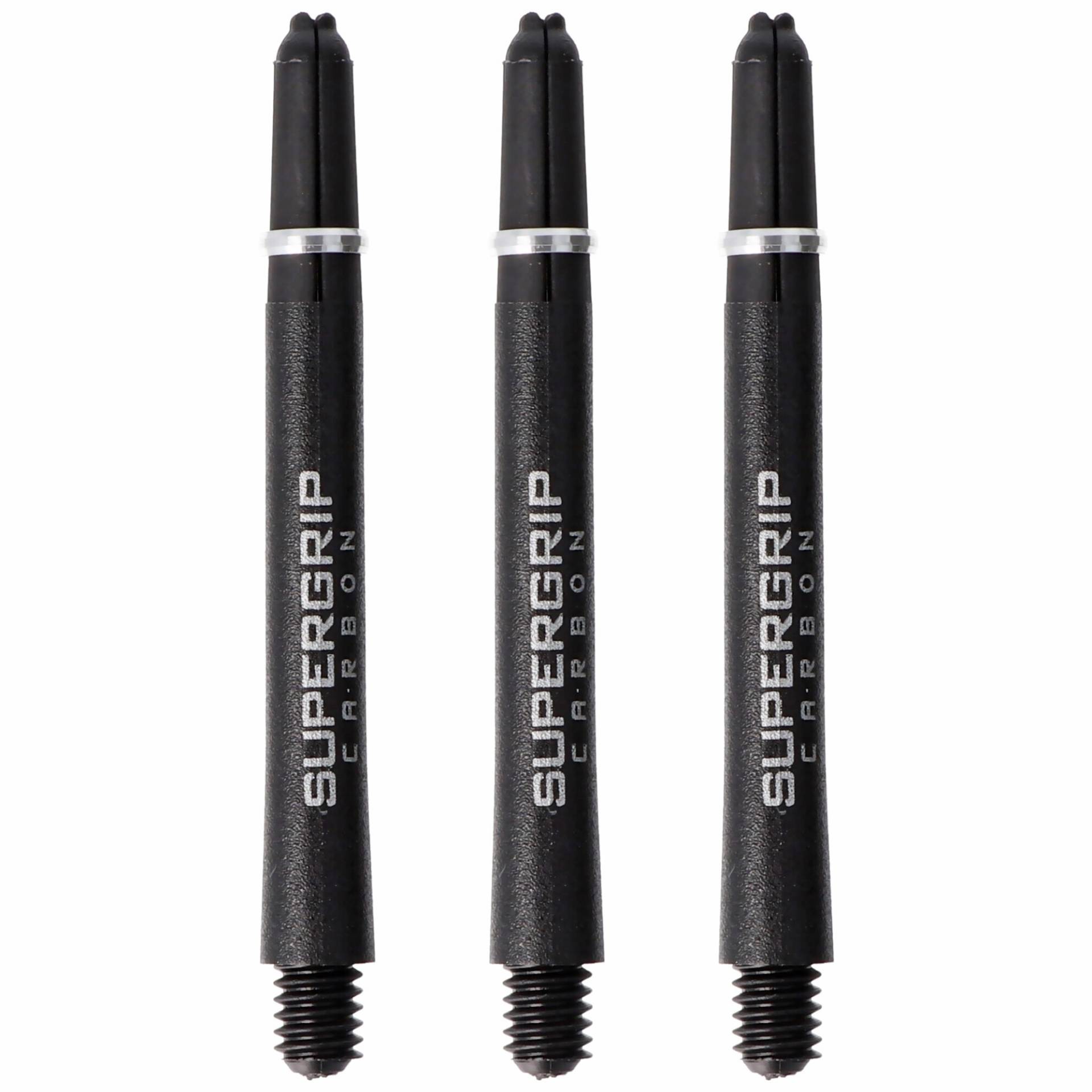 Harrows Supergrip Carbon Schaft, medium, schwarz und silber, 3 Stück Harrows Supergrip Carbon Schaft, medium, schwarz und silber, 3 Stück von Harrows