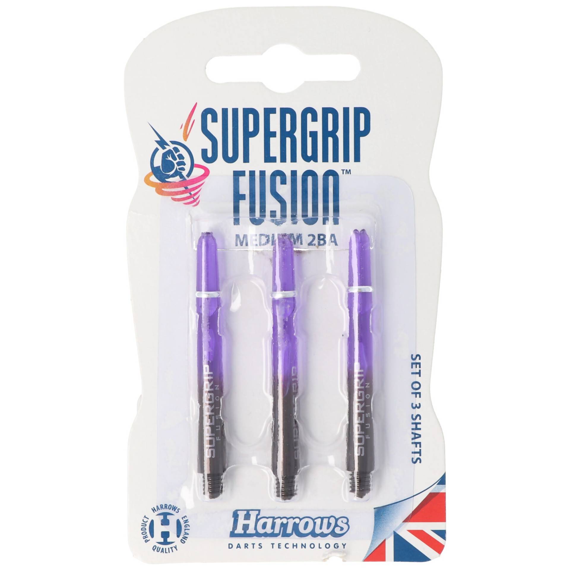 Harrows Supergrip Fusion, Dartschaft lila, Medium, 2BA, 3 Stück Harrows Supergrip Fusion, Dartschaft lila, Medium, 2BA, 3 Stück von Harrows
