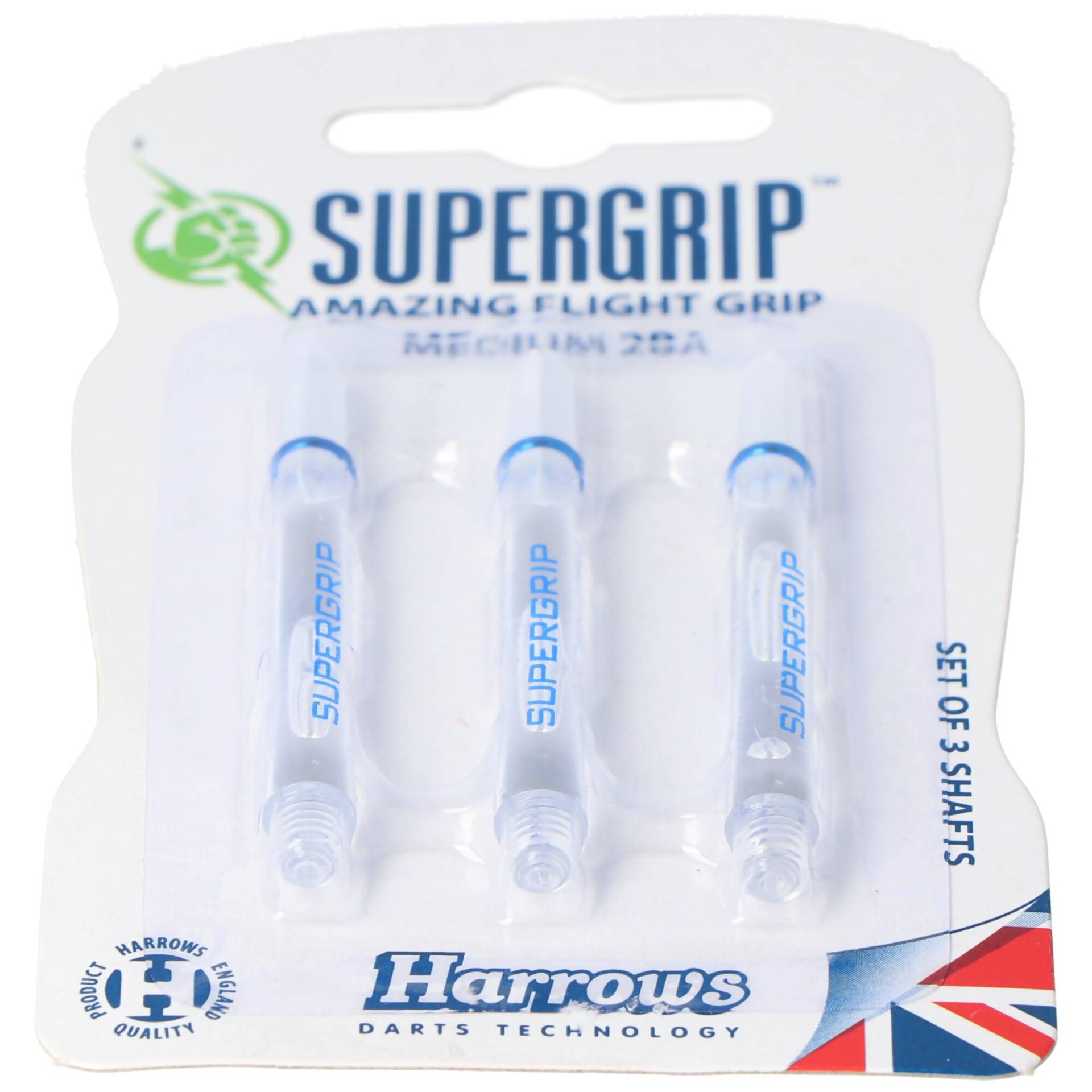 Harrows Supergrip Medium, 2BA,3er Set, transparent/blau Harrows Supergrip Medium, 2BA,3er Set, transparent/blau von Harrows