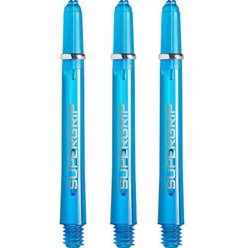 Harrows Supergrip-Schäfte, mit gefrästen Ringen, 1 Set (3 Stück) (Aqua, Medium) von Harrows