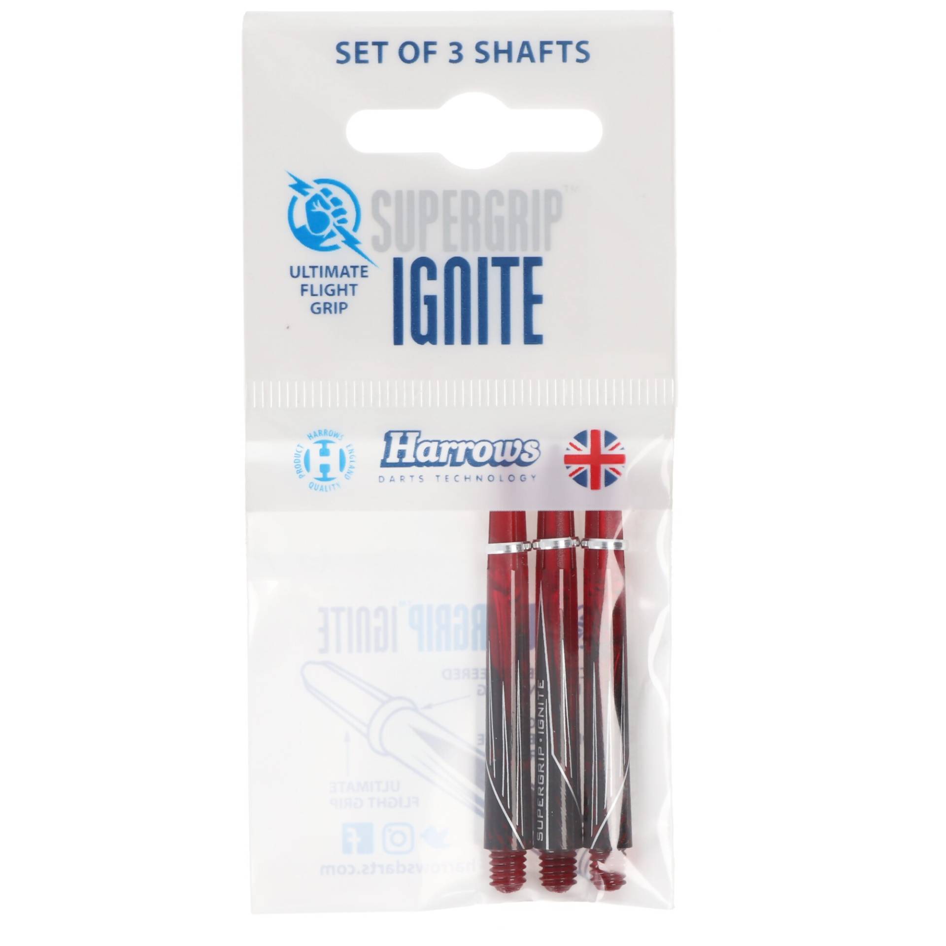 Harrows Supergrip Schaft Ignite, medium, rot Harrows Supergrip Schaft Ignite, medium, rot von Harrows