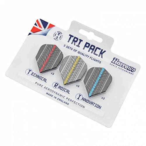 Harrows Tri-Pack - Supergrip Flights, 3 Sets = 9 Stück Harrows Tri-Pack - Supergrip Flights, 3 Sets = 9 Stück von Harrows