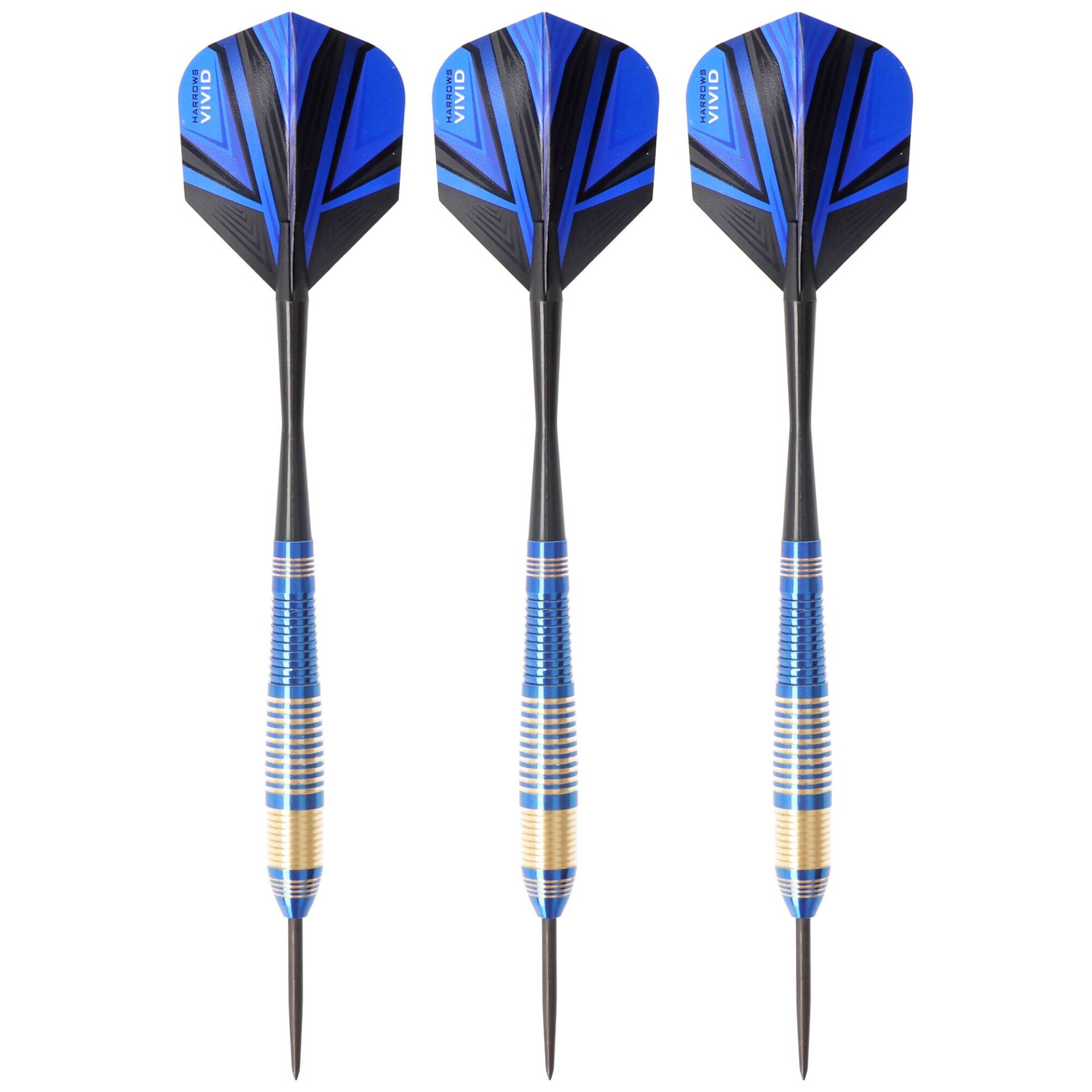 Harrows Vivid Steeldart Brass, blau, 23 Gramm Harrows Vivid Steeldart Brass, blau, 23 Gramm von Harrows