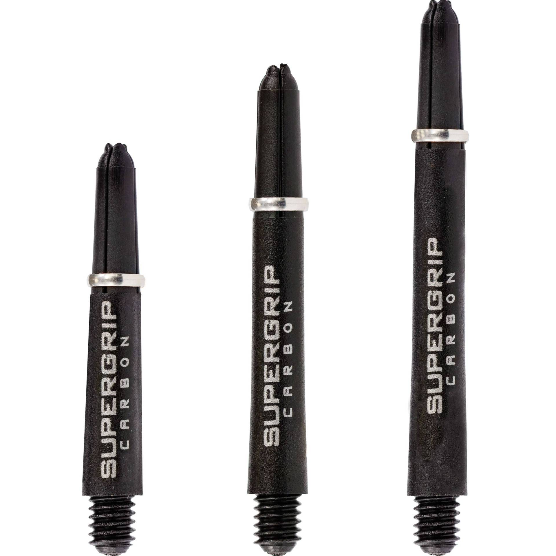 Supergrip Carbon Sch?fte schwarz / silber Short 34 mm Supergrip Carbon Sch?fte schwarz / silber Short 34 mm von Harrows
