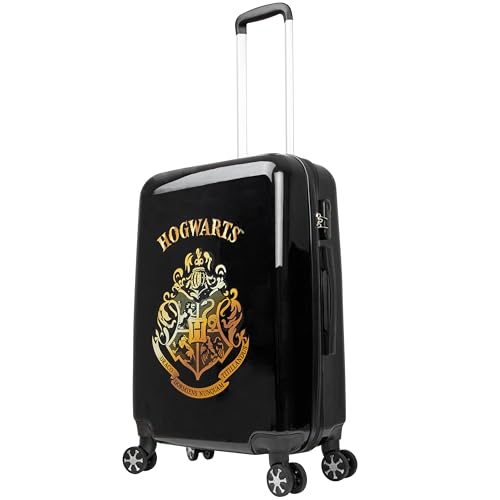 Harry Potter Hartschalenkoffer 67 Zentimeter 60 Liter 4 Rollen Kombinationsschloss - Geschenke für Kinder (M/67 cm – 60 l, Schwarz) von Harry Potter