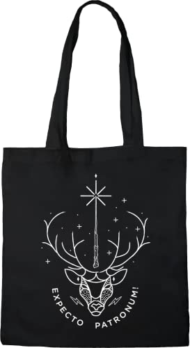 Harry Potter Tote Bag Expecto Patumum, Referenz: BWHAPOMBB004, Schwarz, 38 x 40 cm von Harry Potter