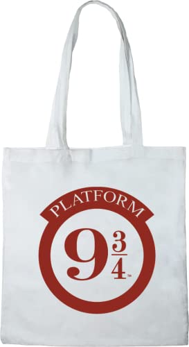 Harry Potter Tote Bag Platform 9 3/4 Zoll, Referenz: BWHAPOMBB006, Weiß, 38 x 40 cm von Harry Potter