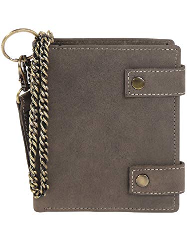 Harrys-Collection Geldbörse aus hochwertigem Vintage Leder + RFID mit Kette! Uni, Farben:Dunkelbraun Harrys-Collection Geldbörse aus hochwertigem Vintage Leder + RFID mit Kette! Uni, Farben:Dunkelbraun von Harrys-Collection