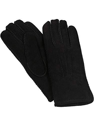 Harrys-Collection HC Damen Herren Handschuh aus echtem Lammfell, Farben:schwarz, Handschuhgröße:XL von Harrys-Collection