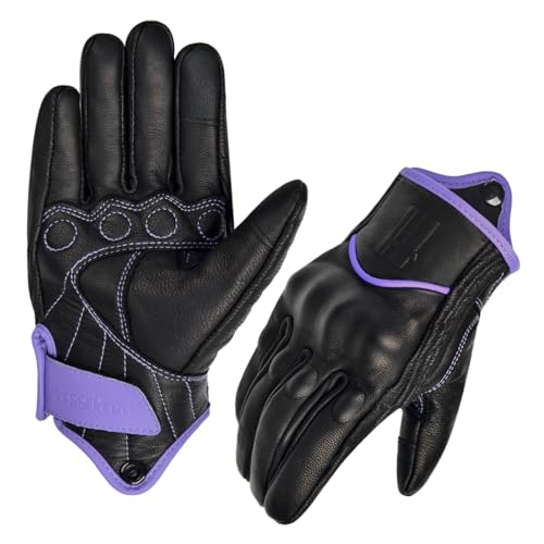 Harssidanzar Damen Vollfinger Ziegenleder Leder Touchscreen Motorradhandschuhe GL016 EU,Hellviolett,Größe S Harssidanzar Damen Vollfinger Ziegenleder Leder Touchscreen Motorradhandschuhe GL016 EU,Hellviolett,Größe S von Harssidanzar