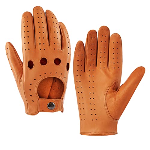 Harssidanzar GM026 Herren-Handschuhe aus Lammleder, ohne Touchscreen, Hellbraun, Größe L Harssidanzar GM026 Herren-Handschuhe aus Lammleder, ohne Touchscreen, Hellbraun, Größe L von Harssidanzar