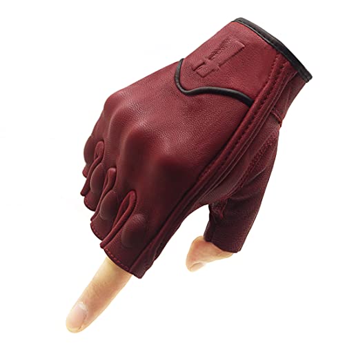 Harssidanzar Herren Vollfinger Ziegenleder Touchscreen Motorrad Fingerlose Handschuhe GM037EU,Rot, Größe M Harssidanzar Herren Vollfinger Ziegenleder Touchscreen Motorrad Fingerlose Handschuhe GM037EU,Rot, Größe M von Harssidanzar