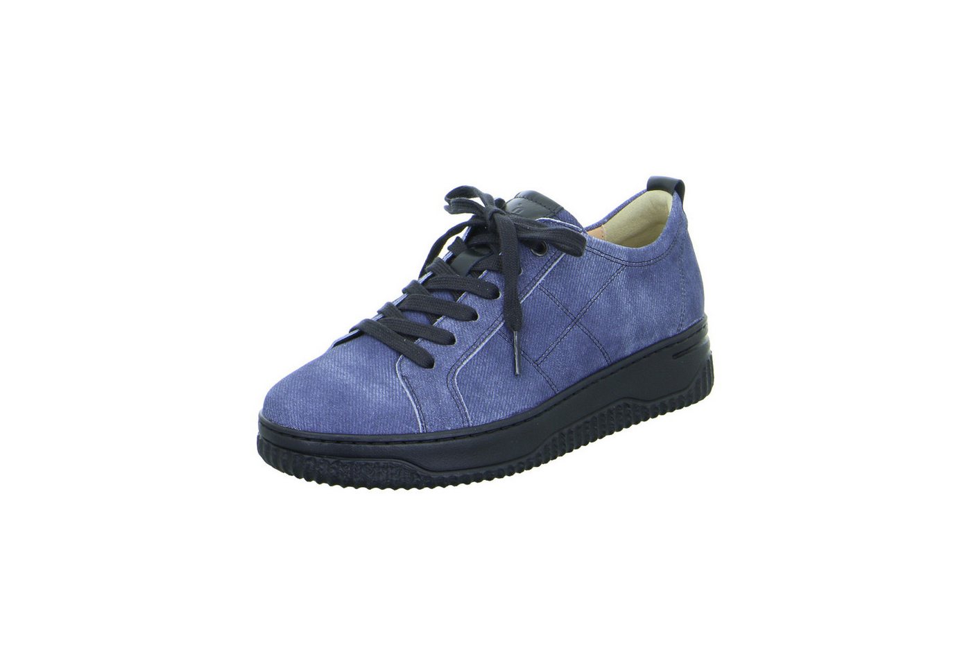 Hartjes Boogie - Damen Schuhe Sneaker Schnürer Glattleder blau von Hartjes