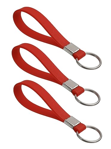 Multipack mit drei robusten Schlüsselringschlaufen aus Silikon., 3 rot, L Multipack mit drei robusten Schlüsselringschlaufen aus Silikon., 3 rot, L von Harts
