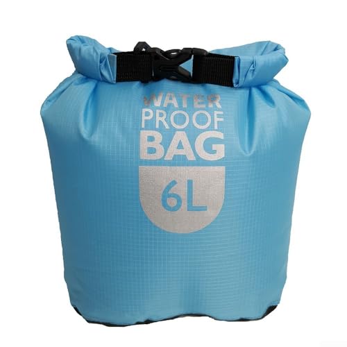 Hasaller Dry Wasserdichter Sack für Outdoor-Aktivitäten, reißfest und wasserdicht, Blau, 6 l von Hasaller