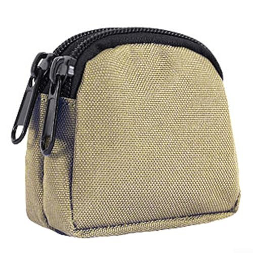 Nylon-Gürteltasche mit doppellagiger, wasserdichter, leichter Schlüsselbrieftasche, Kartenhalter (Khaki) von Hasaller