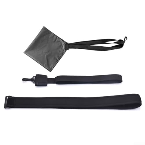 Schwimmtrainings-Widerstandsgürtel, bequeme Passform, Nylon + PP-Material, verschiedene Größen (20 cm, schwarz) von Hasaller