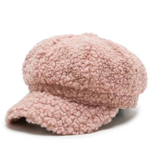 Hasdnker Strickmützen Hüte Mützen Caps Beanie Mütze Beanie Herbst Und Winter Mode Becken Kappe Männer Und Frauen All-Match Teddy Fisherman Hut Rosa von Hasdnker