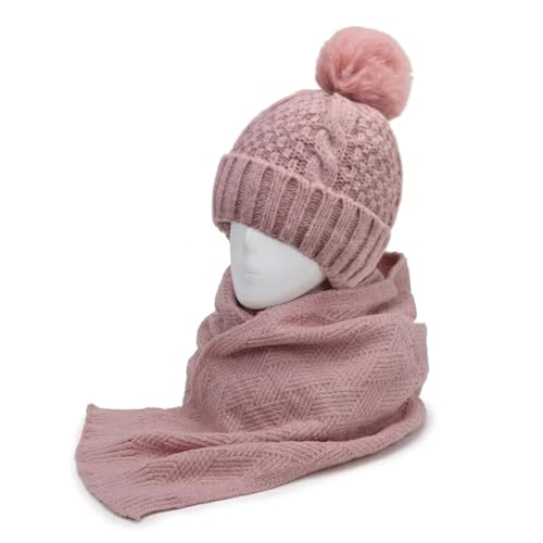 Hasdnker Strickmützen Hüte Mützen Caps Beanie Mütze Beanie Im Herbst Und Winter Sind Die Damenhüte Dicker Und Warmer, Und Das Bloße Brett Zeigt EIN Kleines Gesicht In Rosa. von Hasdnker