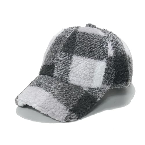 Hasdnker Strickmützen Hüte Mützen Caps Beanie Mütze Beanie Winter- Entenschnabelmütze Mit Gebogener Krempe Für Wärme, Klassisch Karierte Retro-Baseballmütze Im Britischen Stil, Einheitsgröße, Schwa von Hasdnker