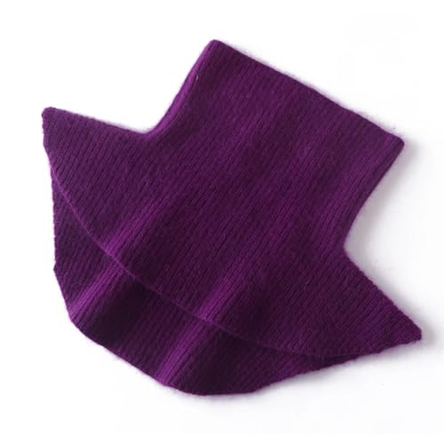 Schals Tücher Halstuch Scarf Damen-Rollkragenpullover, Halswärmer, Kragen, Kleine Wickel, Dicke Rippen, Gestricktes Zubehör, Umhang, Weicher Kapuzenschal, Einheitsgröße, Violett von Hasdnker