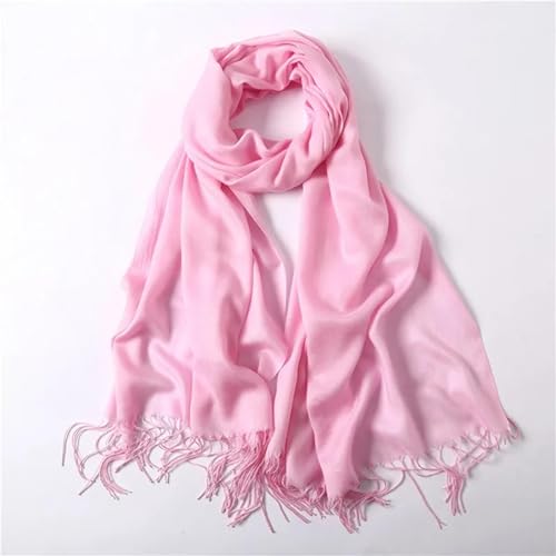 Schals Tücher Halstuch Scarf Farben Schal Frühling Mode Frauen Schal Winter Lange Dame Schals Schals Wraps 200X68Cm Rosa von Hasdnker