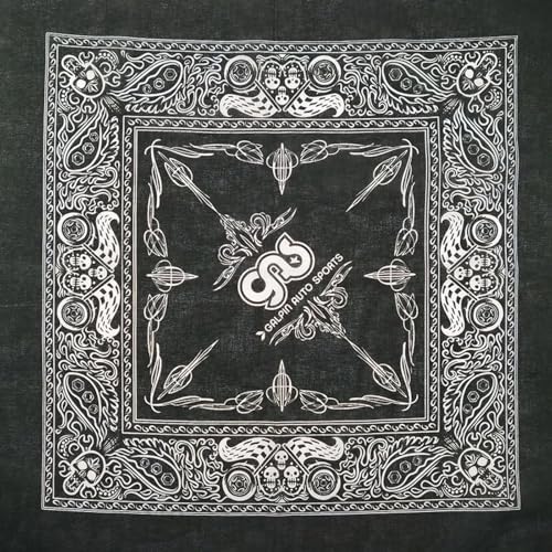 Schals Tücher Halstuch Scarf Fashion Hip Hop 100% Baumwolle Totenkopf Bandana Square Schal Schwarzes Fahrrad-Stirnband Für Frauen/Männer/Jungen/Mädchen 46 von Hasdnker