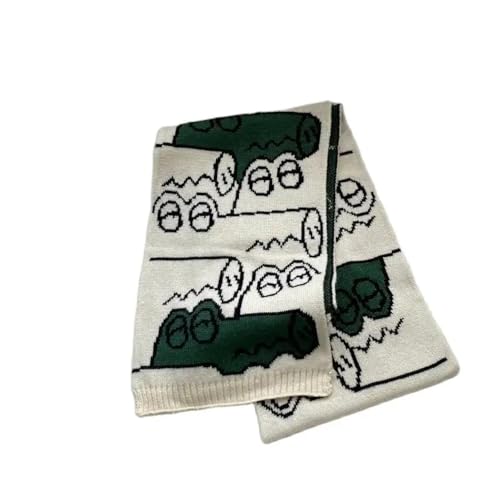 Schals Tücher Halstuch Scarf Herbst Winter Frauen Schal Cartoon Krokodil Gestrickte Schal Für Frauen Warme Mädchen Weibliche Kleine Schal Hals Tragen Schwarz von Hasdnker