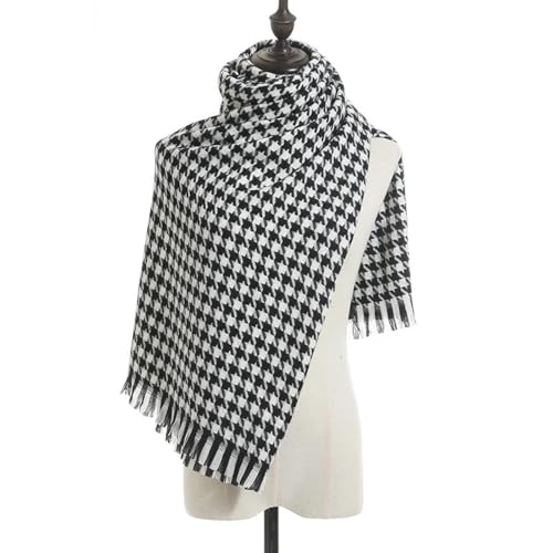 Schals Tücher Halstuch Scarf Herbst Winter Warm Luxus Hahnentritt Schals Frauen Thermo Schals Quaste Schals Warme Strickschals Für Frauen 70X200Cm Schwarz Schals Tücher Halstuch Scarf Herbst Winter Warm Luxus Hahnentritt Schals Frauen Thermo Schals Quaste Schals Warme Strickschals Für Frauen 70X200Cm Schwarz von Hasdnker