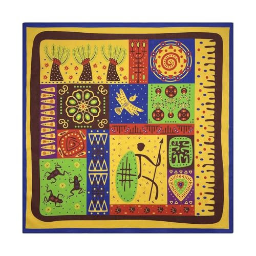 Schals Tücher Halstuch Scarf Hochwertiger Schädel-Schimpansen-Druck Cashew Hip Hop Baumwolle Quadrat Bandana Schal Reitstirnband Für Männer Unisex 28 von Hasdnker