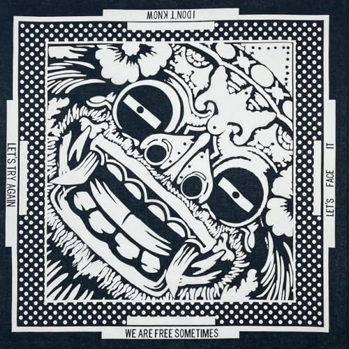 Schals Tücher Halstuch Scarf Modischer Hip-Hop-Bandana-Schal Aus 100% Baumwolle Mit Totenkopf-Motiv, Quadratisch, Schwarzes Fahrrad-Stirnband Für Damen/Herren/Jungen/Mädchen, 64 Navyblau von Hasdnker