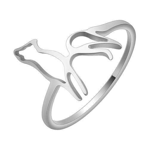 Schals Tücher Halstuch Scarf Wolf Ring Damen Tierschmuck 8 Silber von Hasdnker