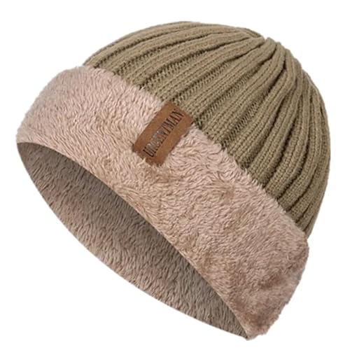 Strickmützen Hüte Mützen Caps Beanie Mütze Beanie Dicke Wintermütze Für Damen Und Herren, Hält Warm, Mit Gefütterter Bördelkappe, Stilvolle Beanie-Mützen Für Herren Und Damen, Wa von Hasdnker