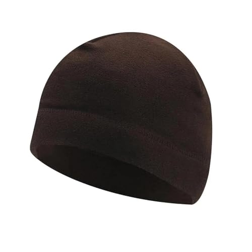 Strickmützen Hüte Mützen Caps Beanie Mütze Beanie Einfarbig Warme Sportmütze Mützen Herbst Winter Klassisch Outdoor Winddicht Wandern Angeln Radfahren Männer Mützen Kaffee von Hasdnker